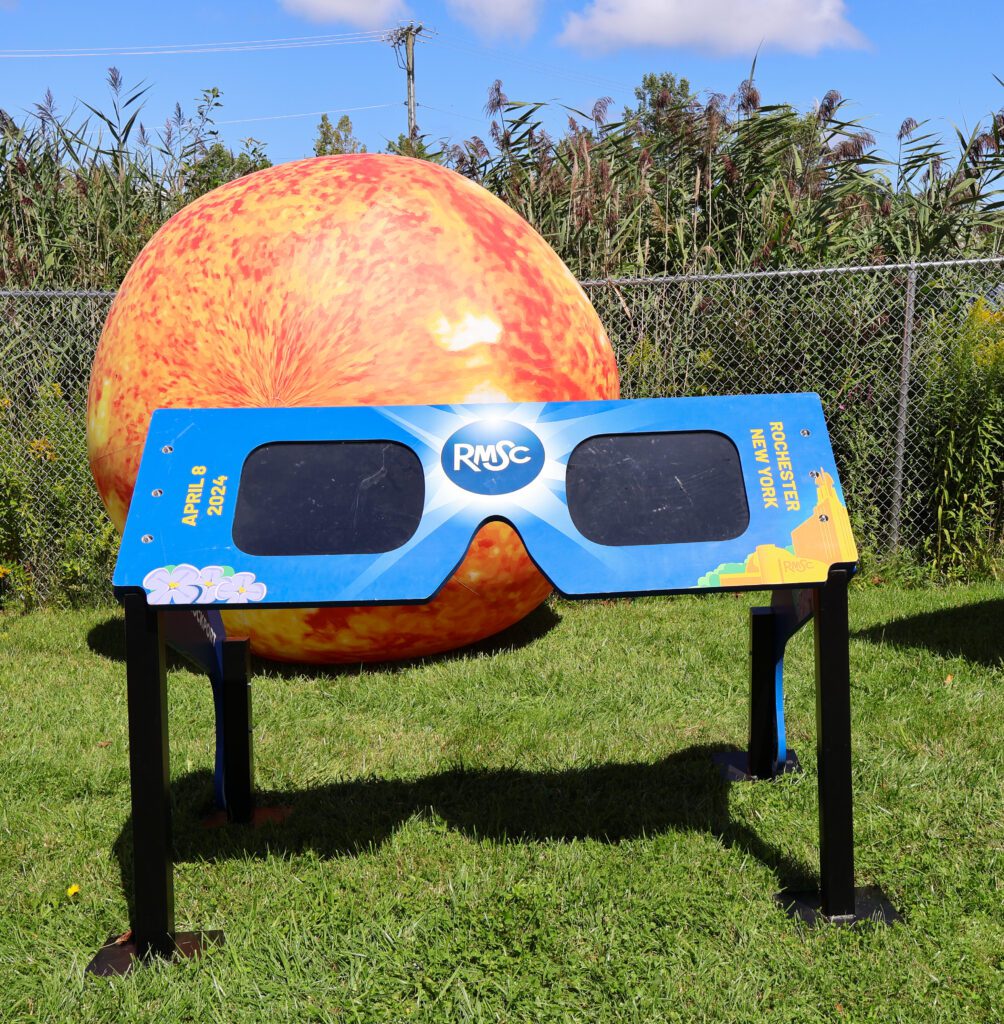 total solar eclipse glasses at Rochester Museum and Science Center